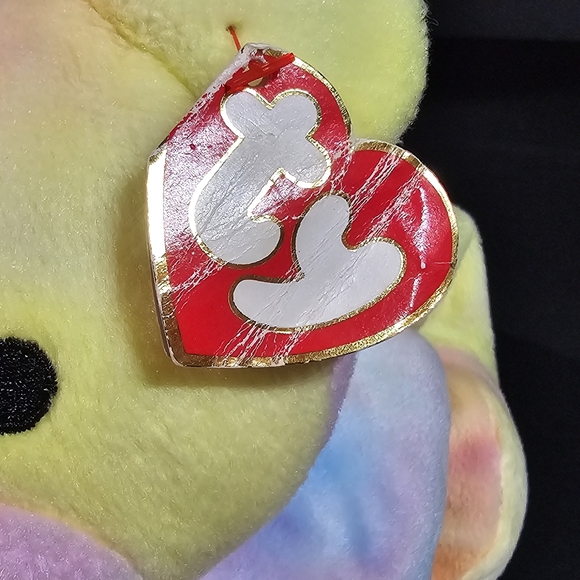 Retired Ty Beanie Baby 1998 Sherbet The Bear Pal Tie Dye Pastel w/ Tag Vintage - Picture 9 of 12